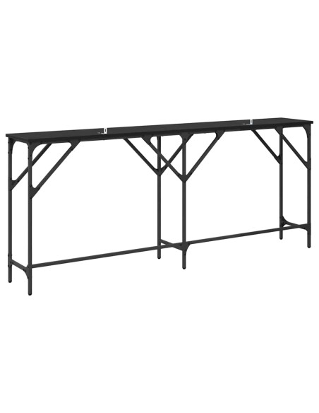 Tavolo consolle Rovere nero 180 x 29 x 75 cm Legno multistrato