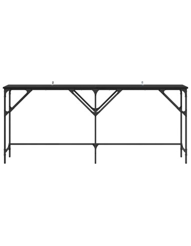 Tavolo consolle Rovere Nero 180 x 30 x 75 cm Legno multistrato