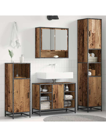 Mobile da Bagno con porta Legno vecchio 35 x 37.5 x 188.5 cm