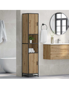 Set di mobili per il bagno con lo scaffale Rovere artigianale 2
