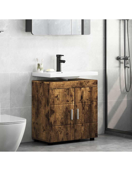 Mobile per lavabo da bagno Rovere fumo 60 x 34 x 63 cm