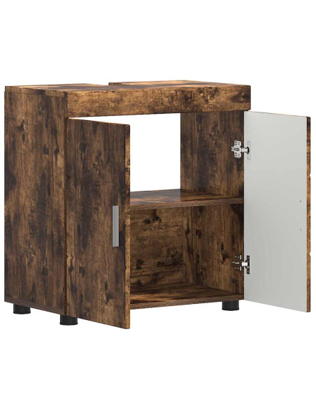 Mobile per lavabo da bagno Rovere fumo 60 x 34 x 63 cm