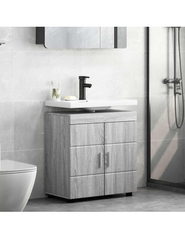 Set di Armadi da Bagno TULUM Grigio Sonoma 60 x 34 x 63 cm