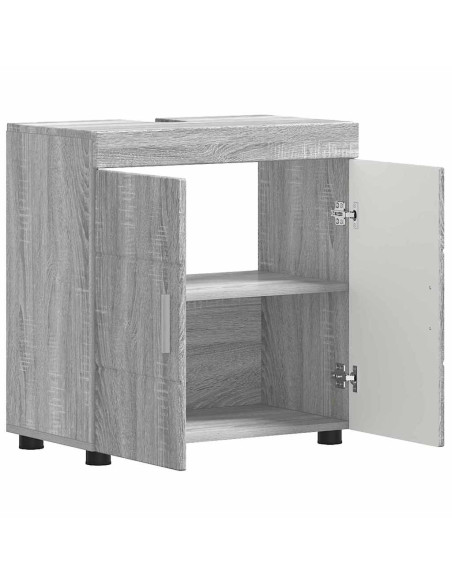 Mobile per lavabo da bagno Grigio sonoma 60 x 34 x 63 cm