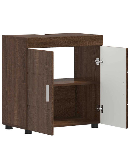 Mobile per lavabo da bagno Rovere marrone 60 x 34 x 63 cm