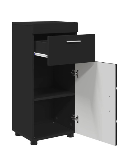 Mobile da Bagno Nero 37 x 31.5 x 82 cm Legno multistrato