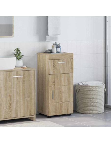 Mobile da Bagno con porta rovere sonoma 37 x 31.5 x 82 cm