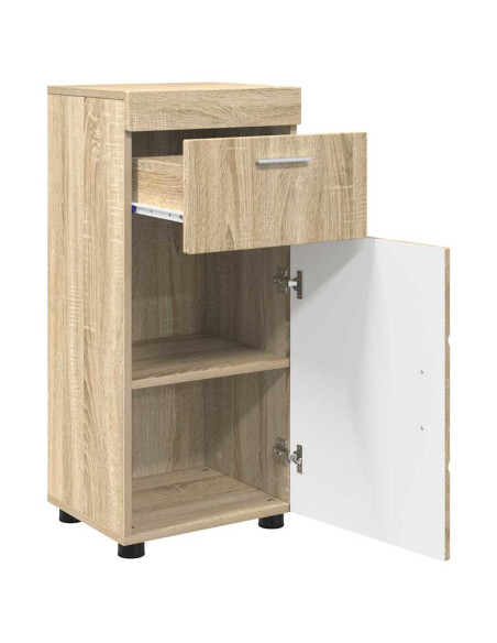 Mobile da Bagno con porta rovere sonoma 37 x 31.5 x 82 cm