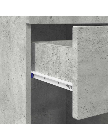 Mobile da Bagno con porta Grigio cemento 37 x 31.5 x 82 cm