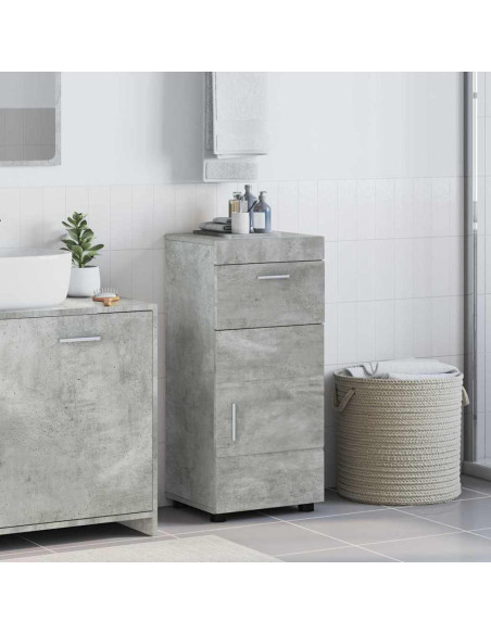 Mobile da Bagno con porta Grigio cemento 37 x 31.5 x 82 cm