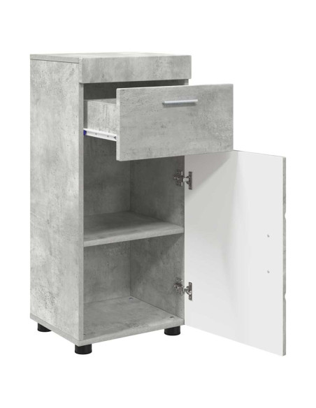 Mobile da Bagno con porta Grigio cemento 37 x 31.5 x 82 cm
