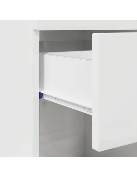 Set di Armadi da Bagno TULUM Bianco Lucido 37 x 31,5 x 82 cm