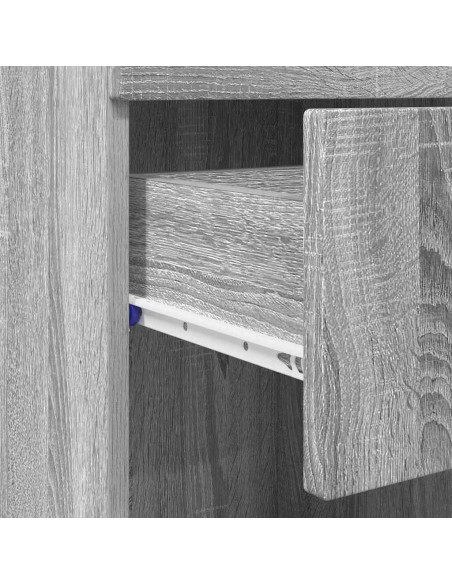 Mobile da Bagno con porta Grigio sonoma 37 x 31.5 x 82 cm