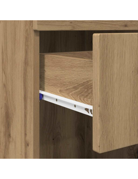 Mobile da Bagno con porta rovere artigianale 37 x 31.5 x 82 cm