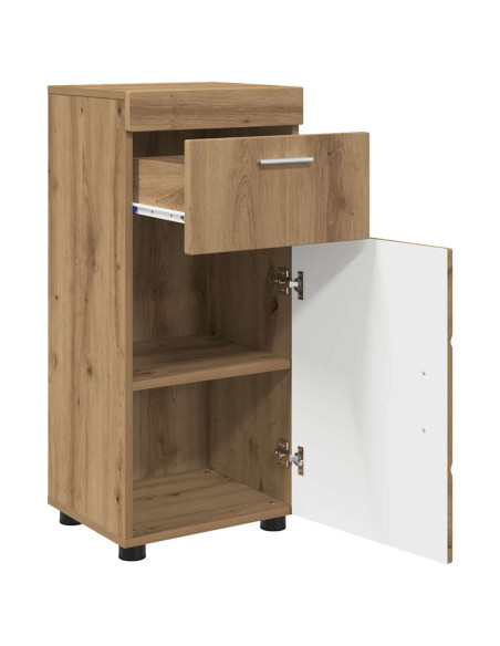 Mobile da Bagno con porta rovere artigianale 37 x 31.5 x 82 cm