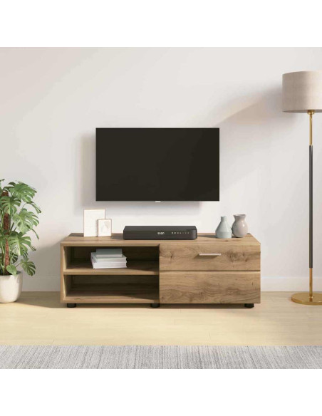 Mobile TV con cassetto rovere artigianale 100.5 x 39 x 30 cm