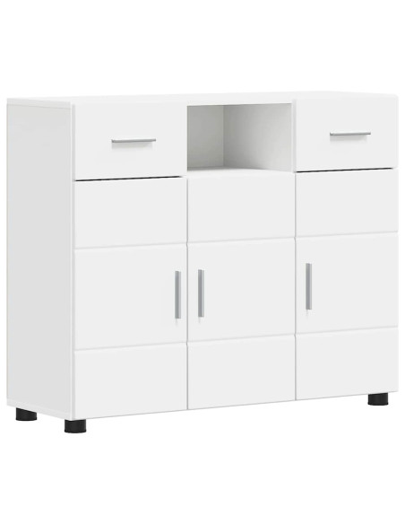 Credenza con porta Bianco 88.5 x 30.5 x 73 cm Legno multistrato