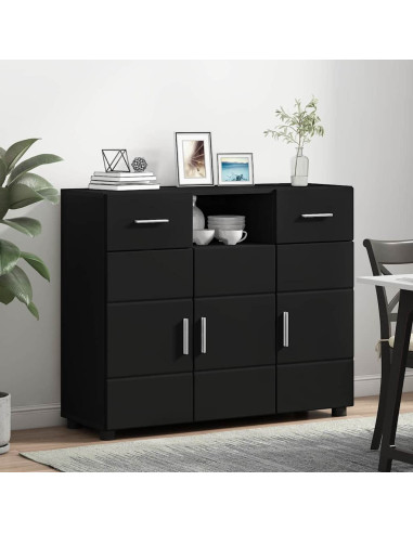 Armadio in Legno Nero 88,5 x 30,5 x 73 cm Legno multistrato