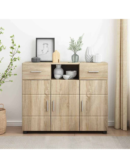 Credenza rovere sonoma 88.5 x 30.5 x 73 cm Legno multistrato
