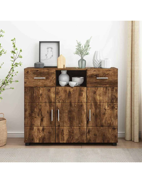 Credenza Rovere fumo 88.5 x 30.5 x 73 cm Legno multistrato