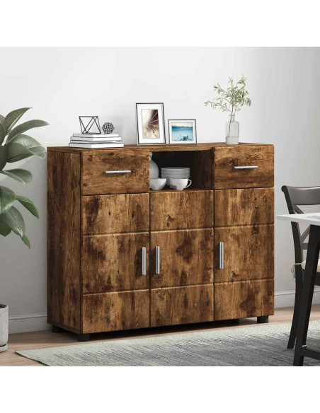 Credenza Rovere fumo 88.5 x 30.5 x 73 cm Legno multistrato