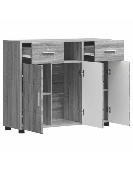 Credenza Grigio sonoma 88.5 x 30.5 x 73 cm Legno multistrato