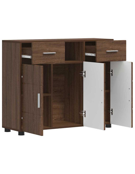 Credenza Rovere marrone 88.5 x 30.5 x 73 cm Legno multistrato