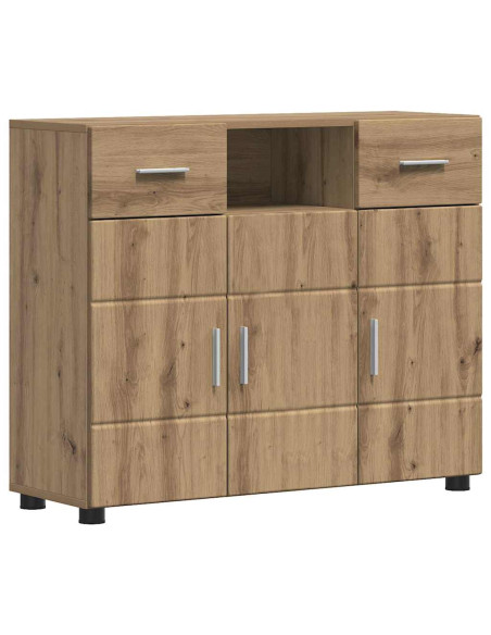 Credenza con cassetto rovere artigianale 88.5 x 30.5 x 73 cm