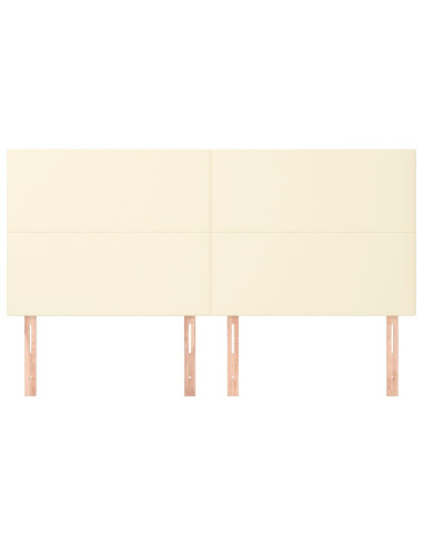 Testiere 4 pz Crema 100x5x78/88 cm in Similpelle