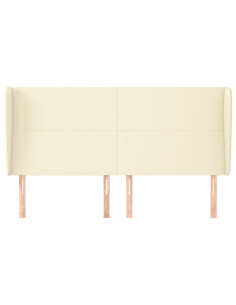 Testiera ad Orecchio Crema 203x23x118/128 cm in Similpelle 2