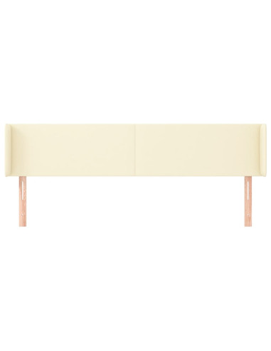 Testiera ad Orecchio Crema 203x16x78/88 cm in Similpelle