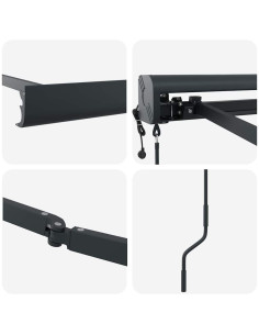 Tenda da Sole Antracite 4,5 × 3 m Metallo