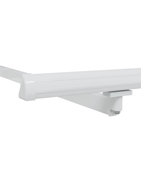 Tenda da Sole Manuale Bianco 4 × 3,5 m Metallo