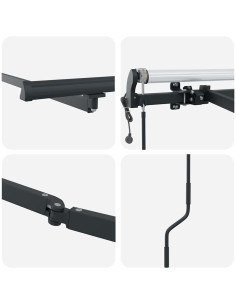 Tenda da Sole Manuale Antracite 4,5 × 3,5 m Metallo