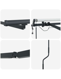 Tenda da Sole con Antracite 6 x 3 m Metallo