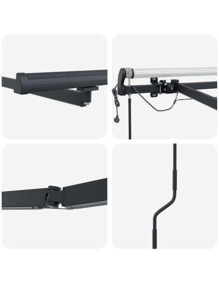 Tenda da Sole con Antracite 4 × 3,5 m Metallo