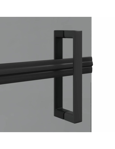 Parete doccia Walk-in Nero e trasparente scuro 70 x 190 cm