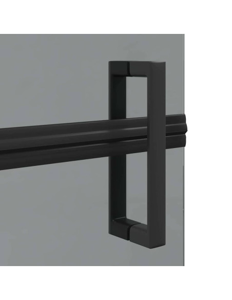 Parete doccia Walk-in Nero e trasparente scuro 90 x 190 cm
