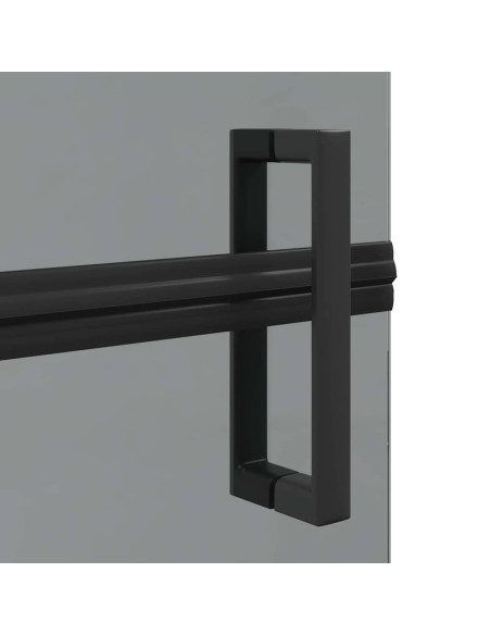 Parete doccia Walk-in Nero e trasparente scuro 110 x 190 cm