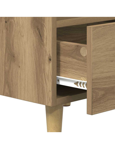 Armadietto per letto 2 pcs rovere artigianale 40 x 35 x 47,5 cm