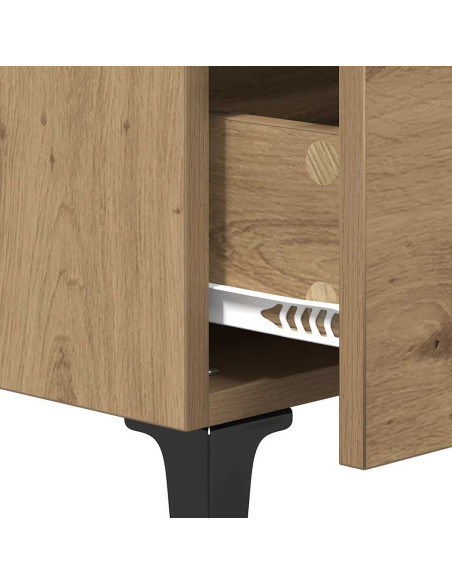 Armadietto per letto 2 pcs rovere artigianale 40 x 35 x 47,5 cm