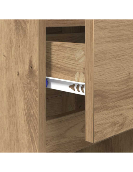 Armadio da Notte 2 pcs rovere artigianale 40 x 35 x 70 cm