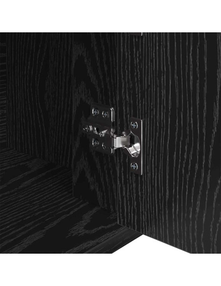 Credenza Rovere nero 80 x 30 x 60 cm Legno multistrato