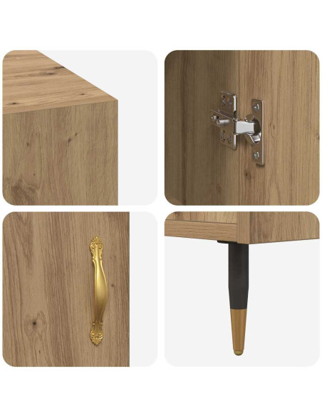 Scrivania rovere artigianale 140 x 50 x 75 cm Legno multistrato