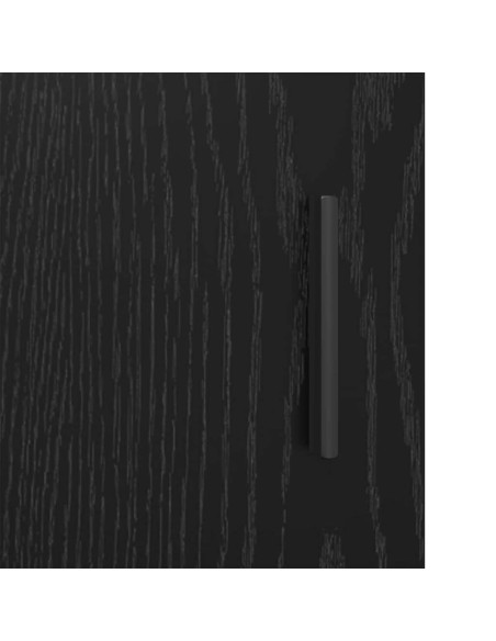 Mobile da Bagno con porta Rovere nero 35 x 37.5 x 188.5 cm