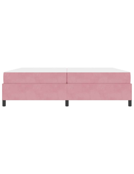 Struttura del letto Altro Rosa e bianco 200 x 200 cm Velluto
