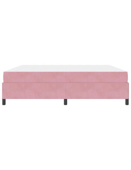Struttura del letto Altro Rosa e bianco 200 x 200 cm Velluto