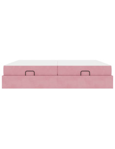 Struttura letto con materasso con materasso 2 pcs Rosa Velluto 2