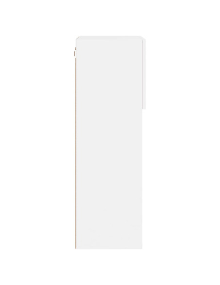 Mobili Porta TV con Luci LED 2 pz Bianchi 40,5x30x90 cm