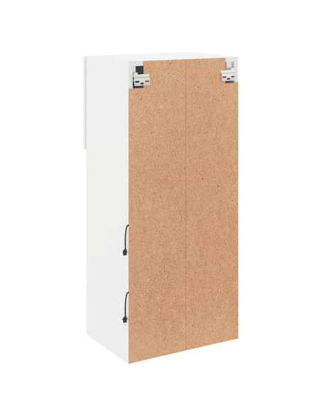 Mobili Porta TV con Luci LED 2 pz Bianchi 40,5x30x90 cm
